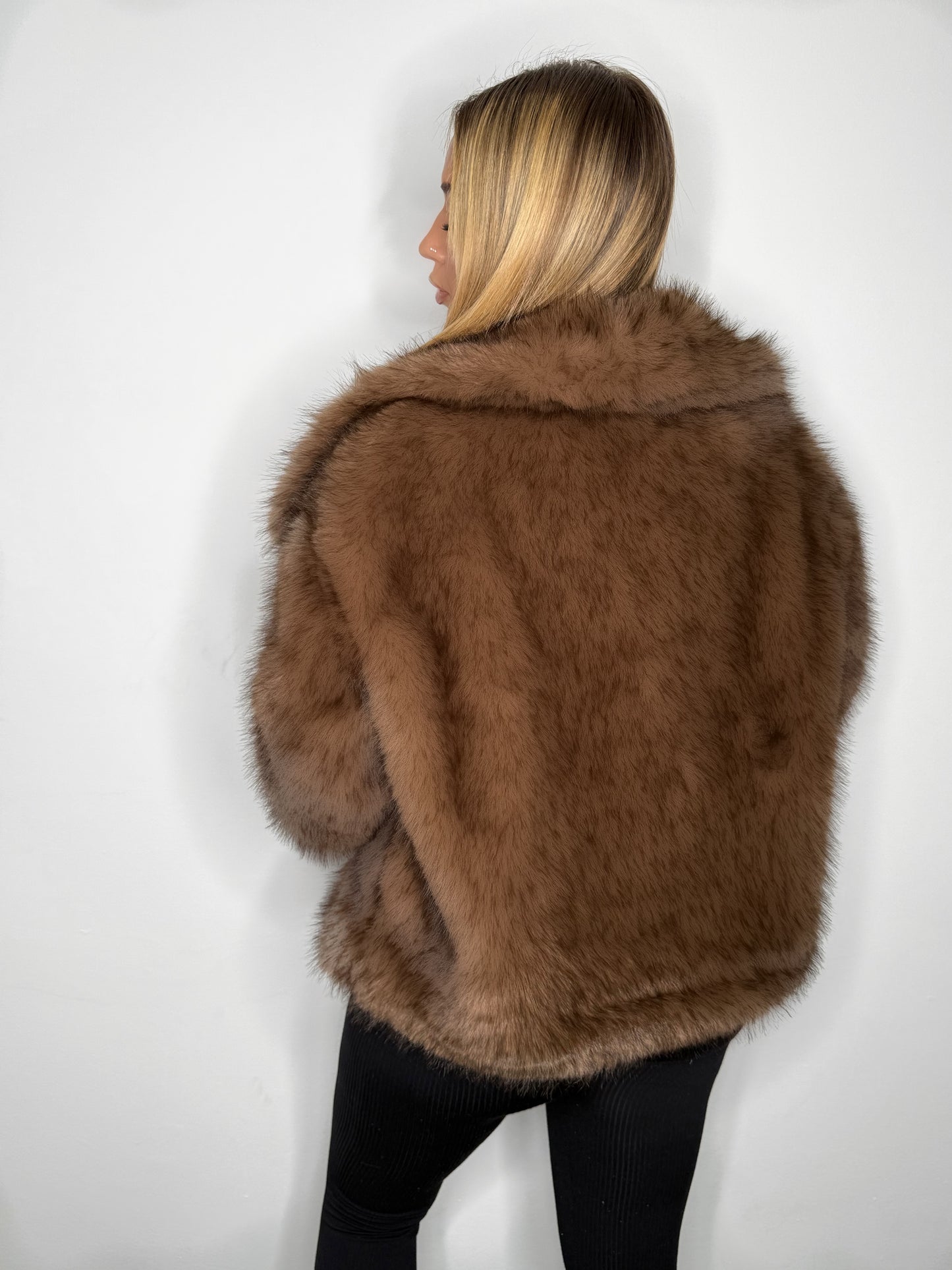 VESTE FOURURE MARRON