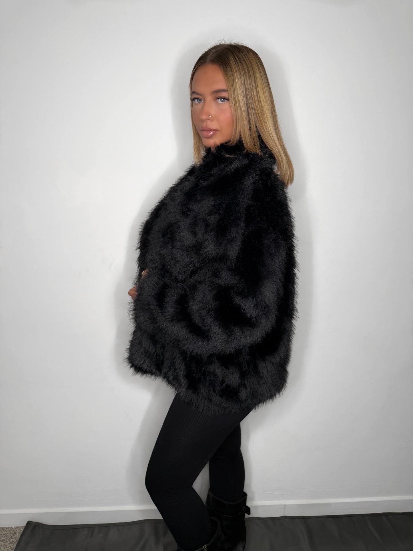 VESTE FOURURE NOIR
