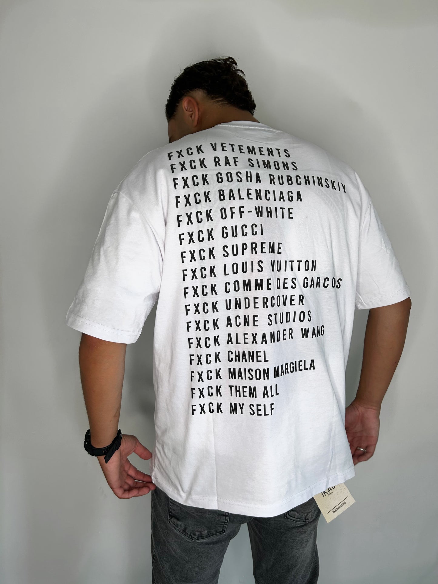 TEE SHIRT F*CK BLANC