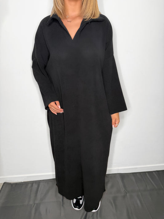 ROBE POLO LONG NOIR