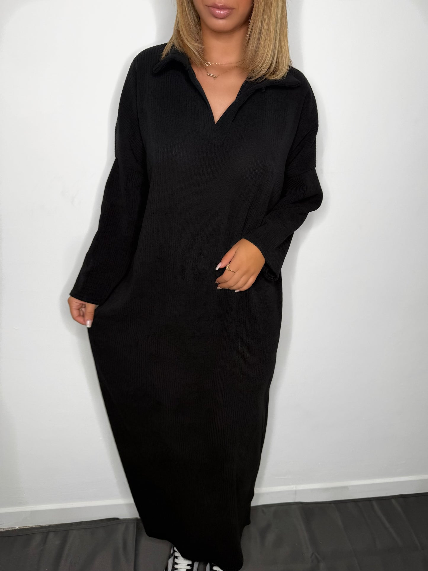 ROBE POLO LONG NOIR