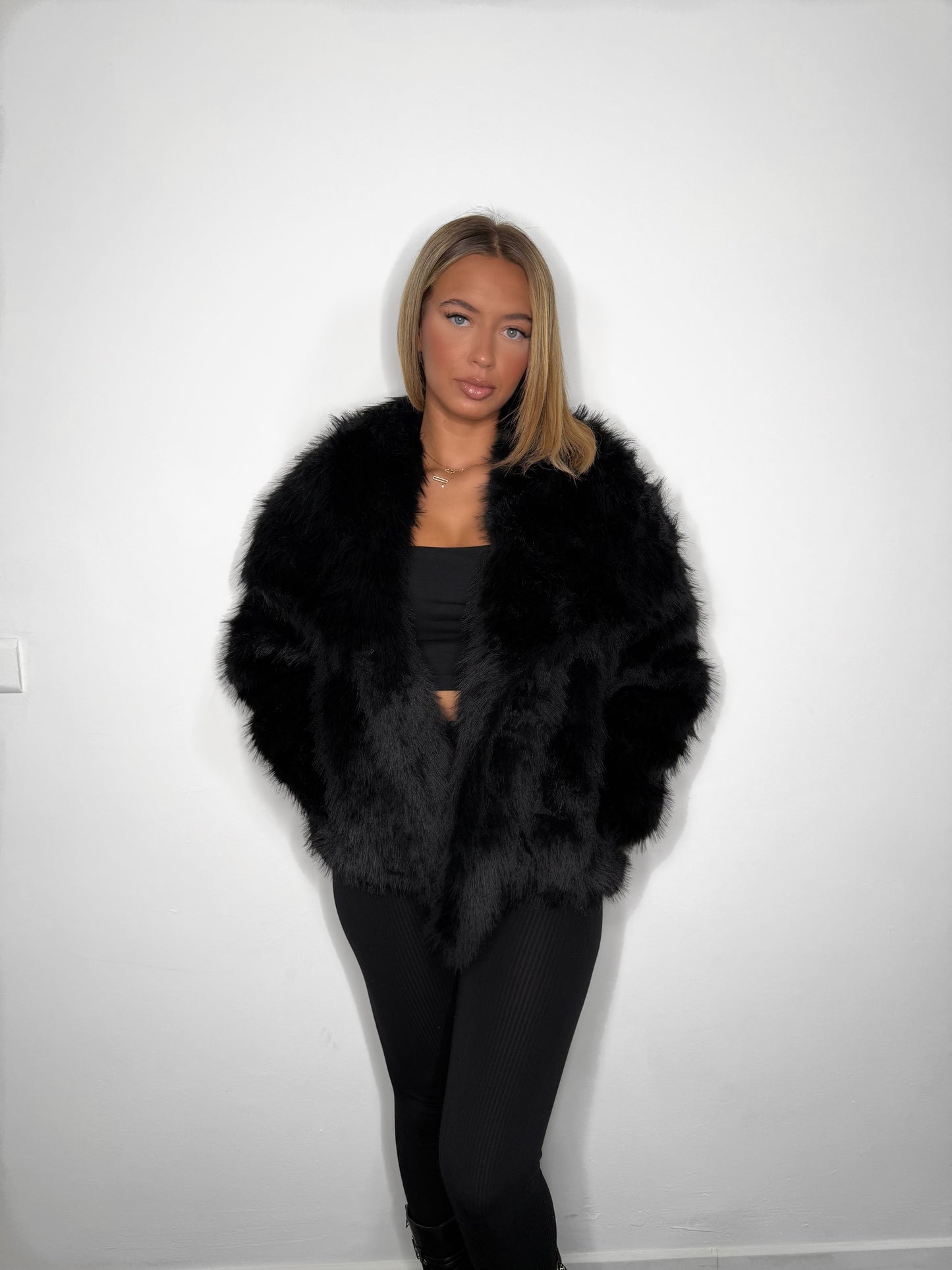 VESTE FOURURE NOIR