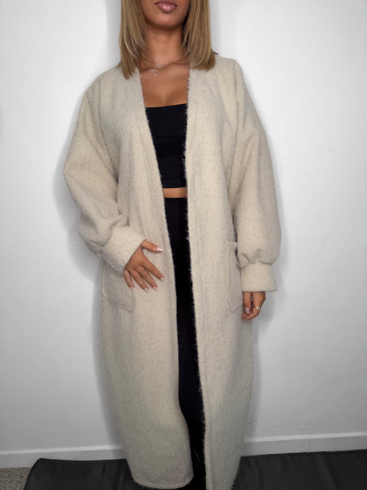 VESTE LAINE BEIGE