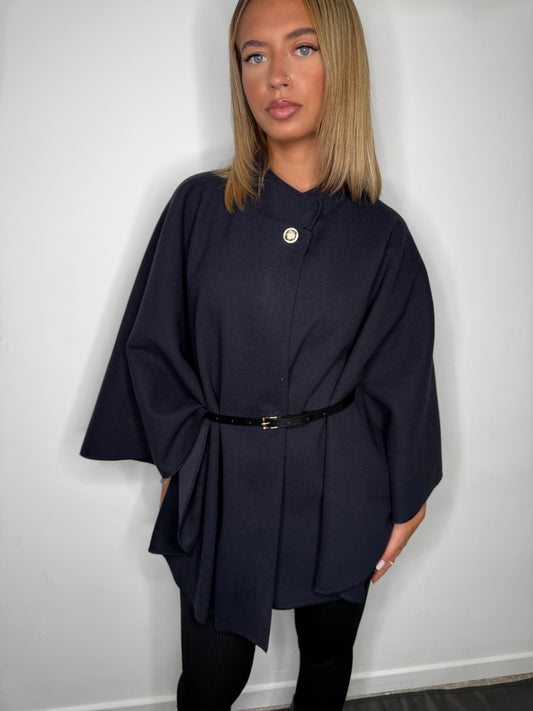 VESTE PONCHO NOIR
