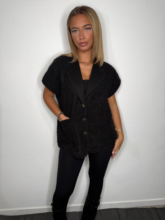 VESTE SANS MANCHE NOIR