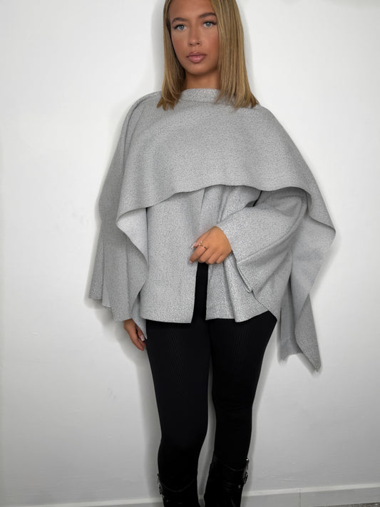 VESTE ECHARPE GRISE