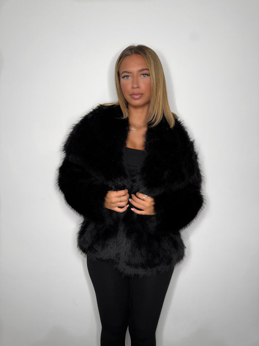 VESTE FOURURE NOIR